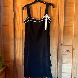 Black and White Ann Taylor Loft Mini Dress